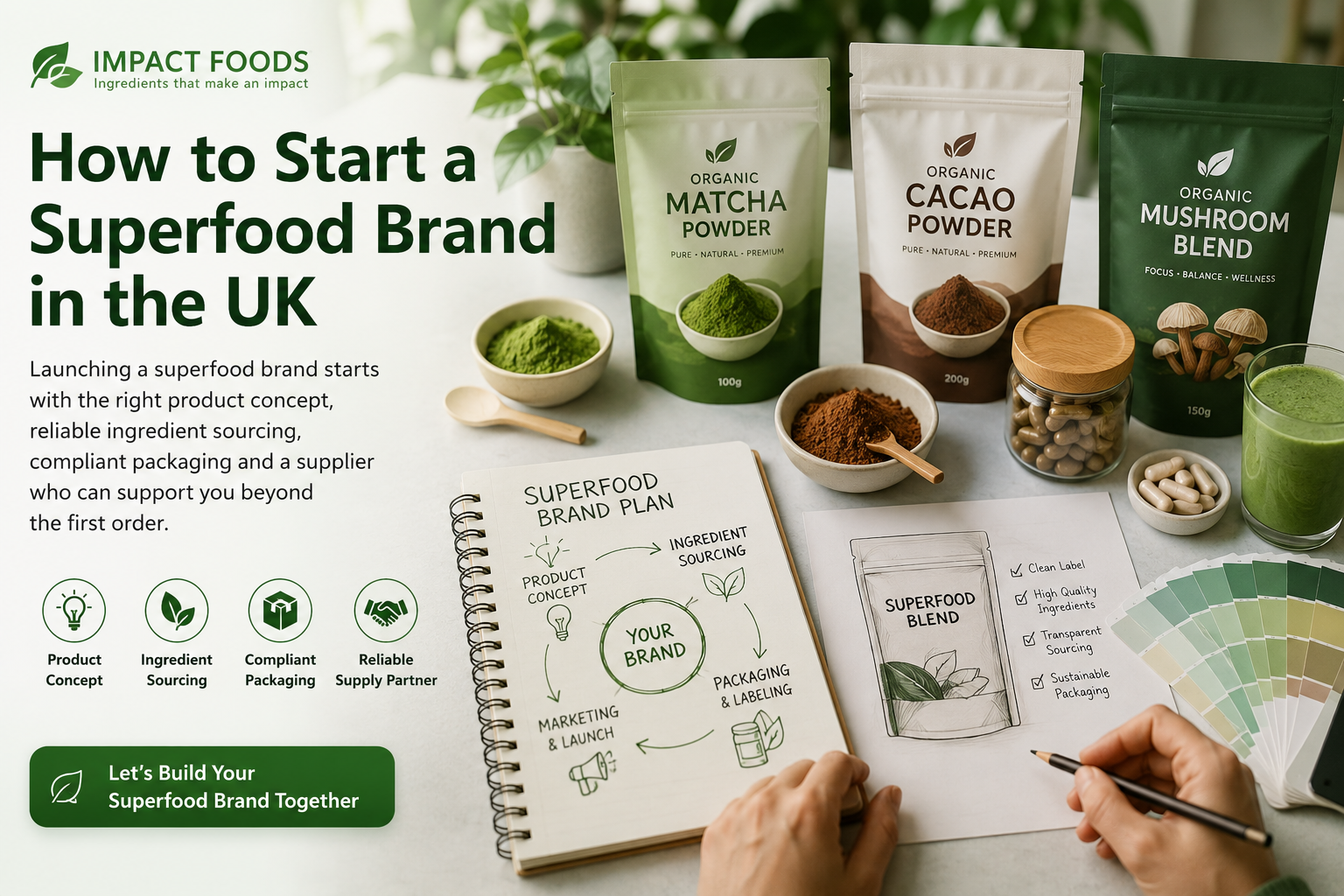 Superfood brand planning and product launch support UK