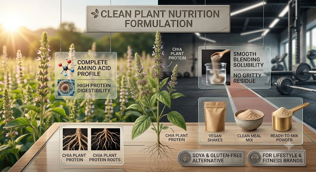 Bulk Chia Protein Powder for Vegan Sports Nutrition Shakes